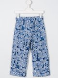 floral embroidered trousers