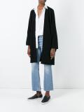 drop shoulder long cardigan