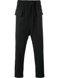 drop-crotch cropped trousers