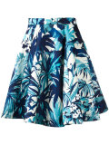 leaf print skirt