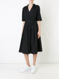 flared V-neck dress