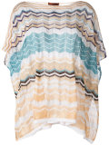 zig-zag knitted poncho jumper