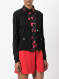 layered effect shirt cardigan