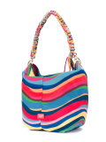 rainbow tassel tote