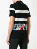 printed trim polo shirt 