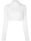 cropped roll neck jumper