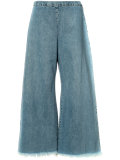 wide-leg cropped jeans