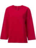'Suedetee' V-neck pullover