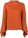 pointy longsleeves blouse