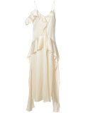 ruffled slip dress