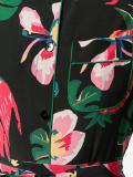 tropical dream print wrap dress