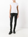 open back scarf print T-shirt