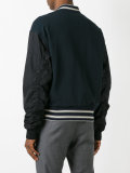 striped detail bomber jacket
