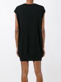 V-neck strap knitted dress