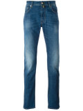 stretched slim-fit jeans