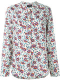 collarless floral shirt