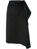 asymmetric draped skirt