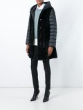 mink fur hooded puffer coat   