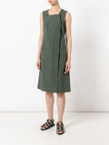 dislocated fastening sleeveless dress
