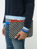 geometric print clutch