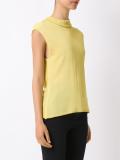 sleeveless knit blouse