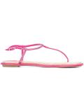 crystal embellished flat sandals
