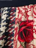 houndstooth paisley contrast skirt