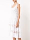 basket weave flared dress