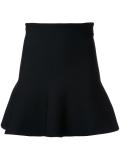 crepe knit ruffle skirt