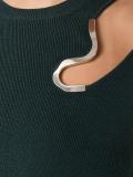 cut-off shoulder detailing pullover