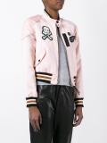 banded collar bomber jacket