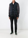 contrast sleeve padded jacket