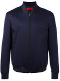 ribbed collar bomber jacket