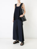 sailor button side pleated trousers