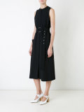 belted gilet dress