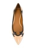 contrast trim ballerinas