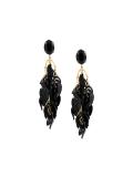 petal cluster clip on earrings