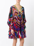 ruffled shift dress