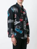 logo print overshirt jacket