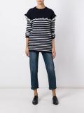 ruffled striped jumper