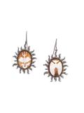sun motif earrings