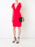 v-neck fitted dress