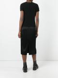 mixed media midi dress
