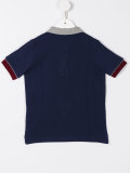 contrast collar polo shirt