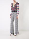 zig-zag flared trousers