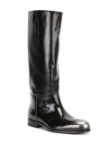 metallic effect boots