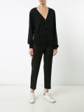 frill button-down blouse