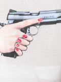 gun print T-shirt 