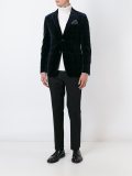 plaid single breasted blazer