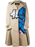 printed trench coat 